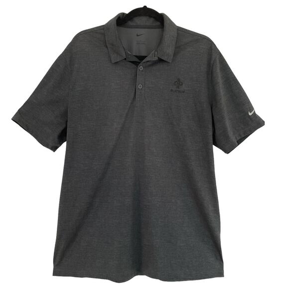 Nike Platinum Dri-Fit Grey Polo Shirt size Large - Picture 1 of 10